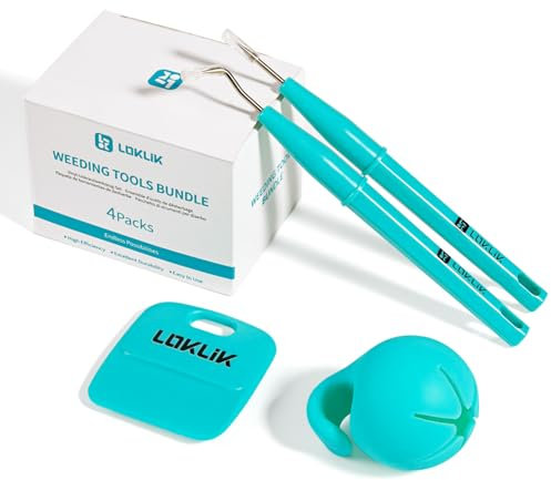 LOKLiK Kit Outils de Désherbage Echenillage Crochets Loisirs Créatifs Vinyle Accessoires avec Collecteur de déchets (4 pièces)