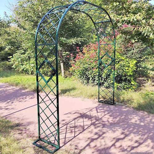Giardino Arco in Metallo Larghezza 140-300cm, Altezza 230cm Arco per Rampicanti Rose Traliccio Padiglioni da Giardino Forte e Robusto(W220xH230xD40cm/7.2x7.5x1.3ft)