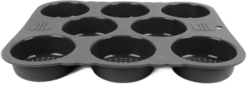 Lybunair Moule à pain à hamburgers en silicone antiadhésif, plateau de cuisson de pain fait maison à 8 cavités pour la cuisine