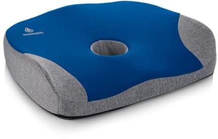 Pharmedis Klappbares Beinkissen mit Kühlgel - Orthopädisches Kniekissen Memory Foam Seitenschläfer Bein-Kissen - Cooling Gel Leg Pillow Beinhochlagerungskissen - Memory-Schaum Venenkissen