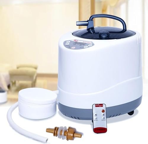 2000W Portable Sauna Generator with Remote Control for Large Wooden Barrel Steam Sauna Rooms - Body Therapy Steamer with Timer Display