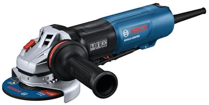 BOSCH GWS12-450PBD 4 ½ pulgadas. Amoladora angular ergonómica con interruptor de paleta sin bloqueo, alto rendimiento y comodidad para aplicaciones de molienda y corte