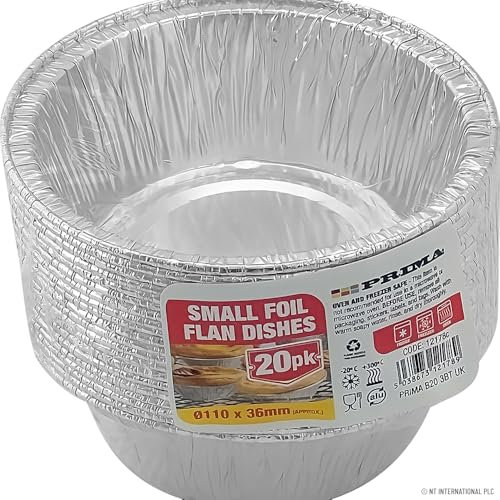 BARGAINS-GALORE Pack of 160 Disposable Small Foil Flan Dishes - Aluminium Round Foil Pans | Disposable, Foil Baking Trays | Pie Tins Pot Ideal for All Types of Pie | Strong Quality
