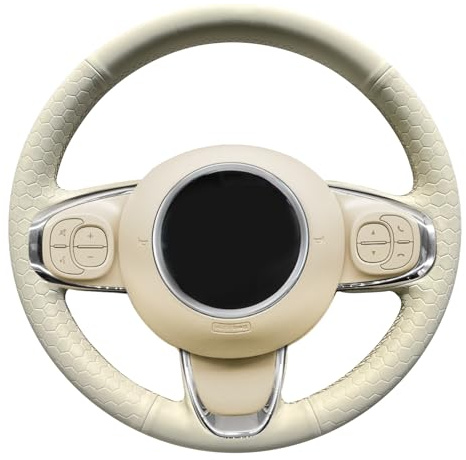 MEWANT Lenkradbezug Kompatibel mit FIAT 500 2015-2021 / 500C 2016-2021 per Hand Nähen Lenkradschoner