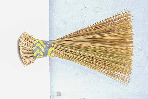 Traditional Igbale Broom from Nigeria for Dusting, Brushing, Sweeping, Wisking. Suitable for Garden, Cobweb Cleaning, Beds, Sofas, Couch, Furniture, Clothes, Car, Fireplace, Edges, Corners, Cooking