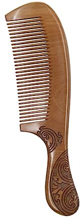 Gogogmee Peine De Madera De Melocotón Mango Tallado Peine Cabello Peine De Madera Peine Cabello Mechas Para Salón De