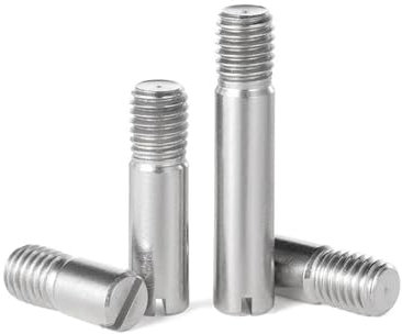 Slotted Cylindrical Pin 304 Stainless Steel Outside Thread Solid Dowel Pin Positioning Roll Shaft M2 - M10(6mm,M2-10pcs)