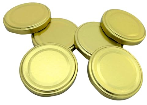 Bramley & Sage 63mm Gold Twist-Off Jam Jar Lids - Select Quantity (12)