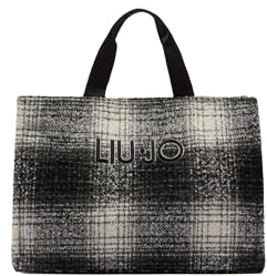 Liu Jo Shopping bag grande con logo Check Black