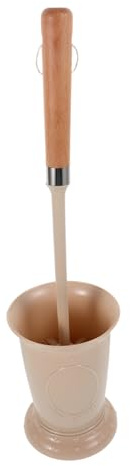 Juego de Escobillas de Baño con Soporte, Mango Largo de Madera