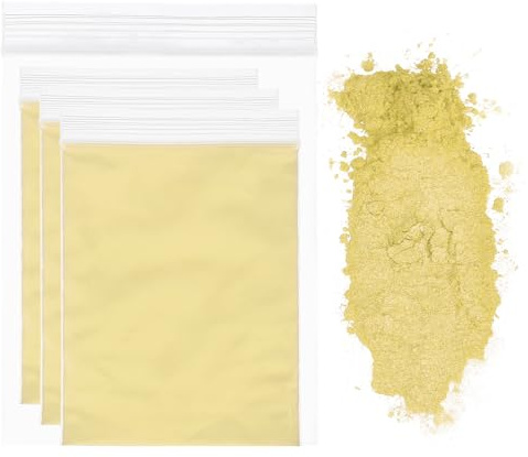 QUARKZMAN Mica Pulver 15g Glimmerpulver Epoxidharz Farbe 400 Mesh Perlglanz Pigmentpulver für Gießharz Autolack Seifenfarbe Kerzenherstellung DIY Nagellack und Bastelarbeiten Gold