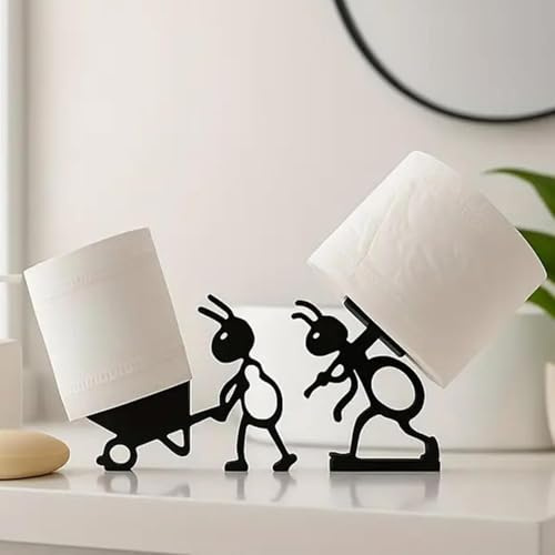 Funny Ant Toilettenpapierhalter - Einzigartiges Ameisen-Design Badezimmer Dekor, Toilettenpapierrollenständer für Badezimmer, rustikal, modern oder Bauernhaus-Stil, lustiges Geschenk für Zuhause