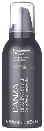 L'ANZA Healing Style Foundation Mousse with Medium Hold Effect, Refreshes and Moisturises Hair and Scalp, With Advanced Control Technology, Non-drying Formula, and Natural Ingredients (5 Fl Oz)