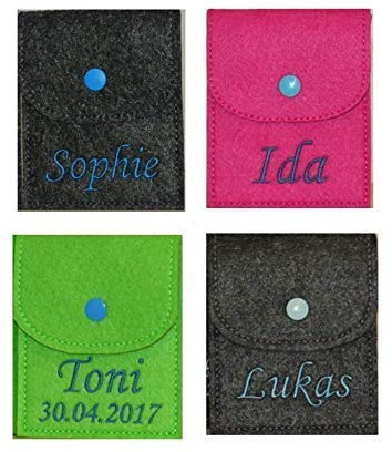Rosenkranz Tasche personalisiert - Bestickt - mit Wunschtext