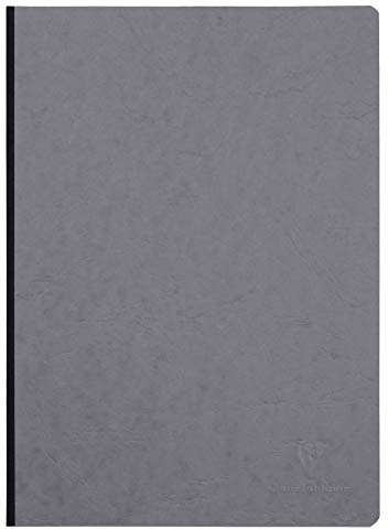 Clairefontaine 791405C AgeBag Notizbuch (DIN A4, 21 x 29,7 cm, 96 Blatt, blanko, bedruckten Vorsatublättern) 1 Stück grau