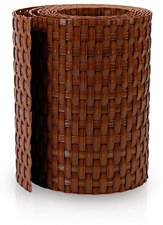 POOL Total Set> PE-Rattan Sichtschutzstreifen 255 x 19 cm Braun 10 Streifen
