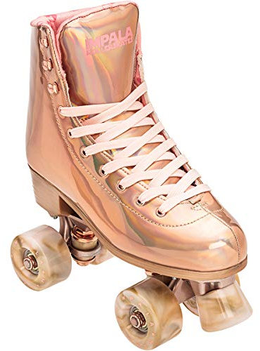 Impala Rollerskates Mädchen Impala Quad Skate (große Kinder/Erwachsene) Marawa Rose Gold 6 (US Men's 4, Women's 6) M