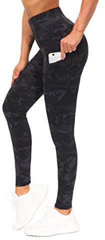 THE GYM PEOPLE Damen Dicke Sport Leggings High Waist Yogahose mit Taschen | Blickdicht, Seitentaschen, Innentasche, Flatlock-Nähte, 4-Wege-Stretch, Atmungsaktiv, Camel-Toe-Proof, Laufen Fitness Pilates