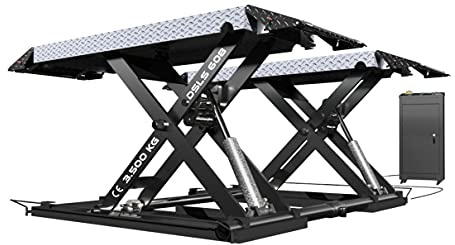 ProfiPaul Lève-Ciseaux Professionnel DSLS 608 SUV 3,5T 400 V avec 10 l d'huile sans rallonges de Rampe