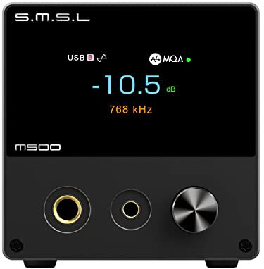 S.M.S.L M500 MKIII DAC audio Bluetooth et amplificateur de casque, puce ESS9038PRO D/A, entrée USB/optique/coaxiale/Bluetooth, haute résolution MQA XMOS DSD512 PCM THD+N 0,00006%