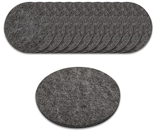 Sir Finley Monkey Filzuntersetzer rund 10 cm (12 Stück) - Glasuntersetzer grau - Tischuntersetzer zum Schutz vor Flecken und Kratzern - pflegeleichtes Glas untersetzer-Set