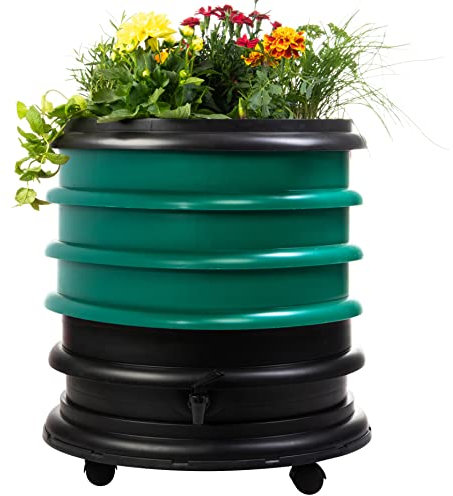 WORMbox | Wormery Worm Farm composter 3 Dark green Trays + Planter | 48 liters | Organic Waste Compost, make your Worm Castings