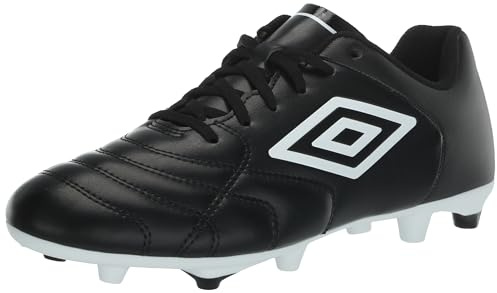 Umbro Men's Classico XI FG Soccer Cleat, Black/White, 7.5