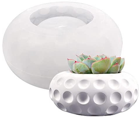 cemento silicona, 2 moldes silicona para hormigón, silicona, resina epoxi, moldes silicona para macetas, macetas suculentas, manualidades, decoración
