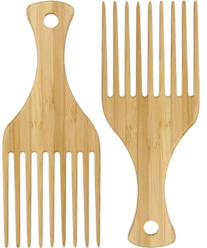 Ericetion 2 Stück Holzkamm Haarbürsten Mit Breiten Zähnen, Kein Statischer Kamm, Lockenkamm, Massagebürsten, Stückkamm, Afro-kamm Für Lockiges Haar