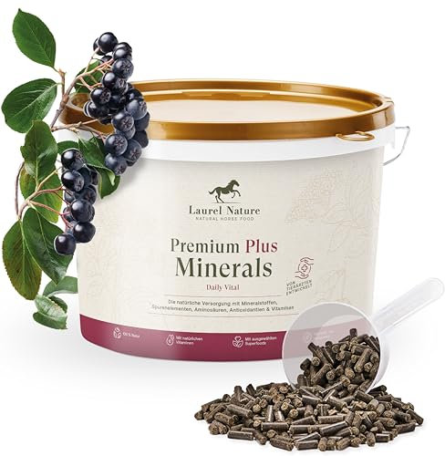 Laurel Nature Premium Plus Minerals 1,5kg [100% Natur] mineralfutter Pferde, Vitamin c Zink selen, mineralfutter/Freizeit/Pferd Senior Snacks Pferde Zubehör