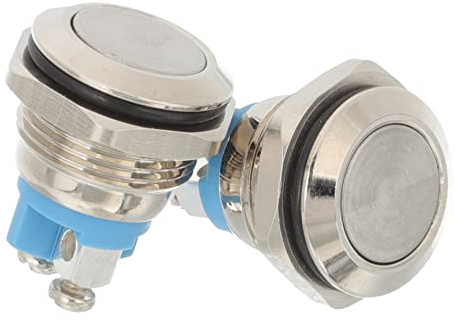 Hemobllo Botón de Timbre para Puerta de Entrada Iluminado Cable, Cobre Niquelado, 2 Piezas, Reemplazo Compatible para Timbre Residencial, Instalación Sencilla, Uso Interior y Exterior