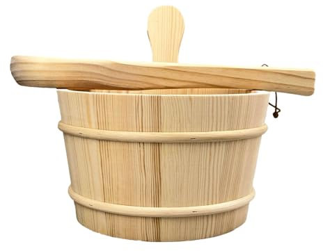 Colcolo Set di secchi in legno per sauna, set di secchi per sauna, vasca portatile robusta, barile, accessori per il bagno