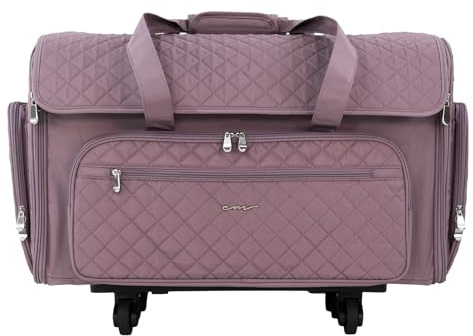 Everything Mary XXL Nähtasche auf Rädern, geräumige Tragetasche mit zum Patent angemeldetem Design, 76,2 x 45,7 x 50,8 cm, strapazierfähiges Polyester, verstellbare Fächer, leicht zu transportierende