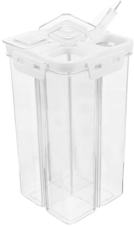 Garneck Plastik-aufbewahrungsbox Mit Luftdichtem Deckel Transparente Snackbox Für Küche Fächer Zum Aufbewahren Von Nudeln Körnern Und Platzsparendes Design Für -organizer