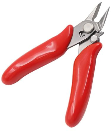 Wire Cutter, 3.5inch Spring-Loaded Cutting Pliers Micro Flush Trimmer Side Snips Diagonal Plier for Electrical Cutting, Coil Making, DIY Jewelry