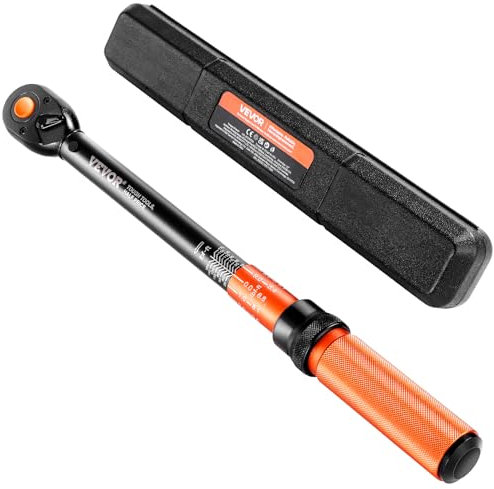 VEVOR Chiave Dinamometrica Clic, 10-170 lbf-ft e 13,6-230,5 N.m Chiave Dinamometriche Bidirezionali con Doppia Scala di Misura, 72 Denti, con Custodia per Trasporto, per Riparazione di Automobili