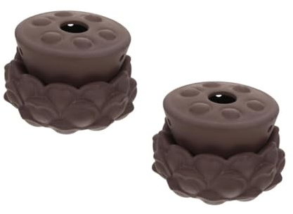 VALICLUD 2Er-Packung Moxibustion-Box Hitze werkzeug Bauchnabelwärmer Gesundheitsprodukt Gerät zum Aufwärmen des Bauches Tragbarer Topf aus Moxawolle Körper-Moxibustion-Topf lila Ton Kaffee