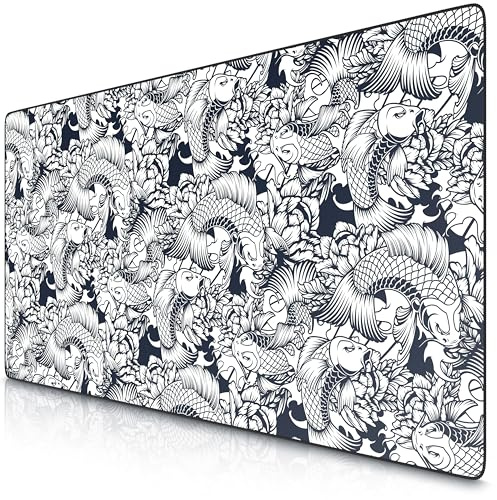 TITANWOLF Tappetino per Mouse XXL 1200 x 600 – Office Mousepad – Controllo preciso del Mouse migliora la velocità e la precisione – Tenuta Stabile – Lavabile – Sottomano per Ufficio e casa