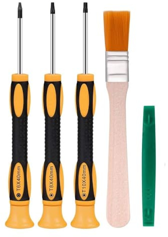 Zohino Ensemble de tournevis 5 en 1 pour réparation T6, T8, T10, magnétiques, tournevis de sécurité pour PS5, PS4, PS3, Xbox One, Xbox 360