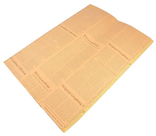 Retro Papel de Embalaje 20 Piezas de Periódico Inglés Kraft | Flores y Manualidades, Diseño Vintage, Uso en Mercancía, Eventos Obsequios, Papel Decorativo