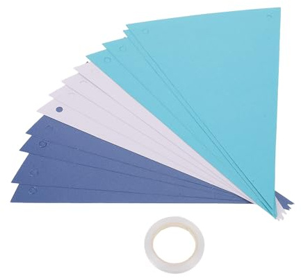 NUOBESTY Striscione Bandierine Triangolari Retrò in Carta Riutilizzabile Bandierine Colorate Filo Decorativo per Feste di Compleanno Matrimoni e Shower Ghirlanda Resistente allo