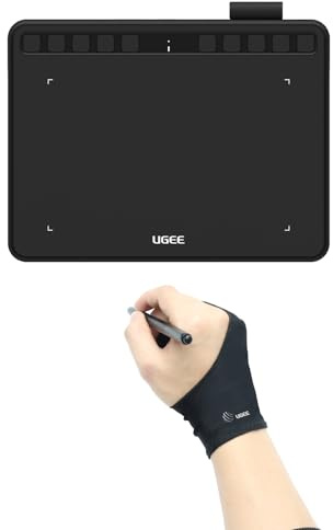 Tableta Gráfica UGEE S640 y 1 Guante de Artista gráfico