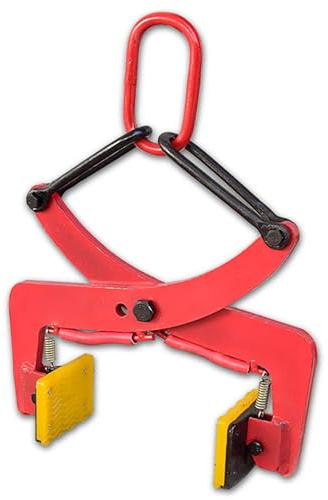 Sollevatore Lastre per Impieghi Gravosi con Catena in Acciaio Legato, Pinza Sollevamento Pietra con Fori Freno Regolabili, per Costruzioni, Fabbriche(260kg)