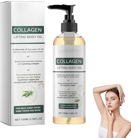 Collagen Oil for Skin Tightening, 2026 Magic Firming Body Oil for Scars, Wrinkles and Stretch Marks, 3.38 Fl Oz (1 pc)