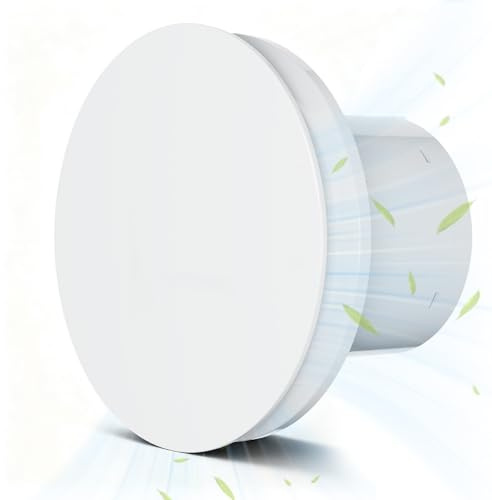 4 Inch 100mm Silent Powerful Bathroom Extractor Fan with Timer, Bathroom Fan Extractor with Backflow Flap, 95m³/h High Airflow, IPX4 Waterproof, 12 Watt / 34 dB for Bathroom, Kitchen, Toilet