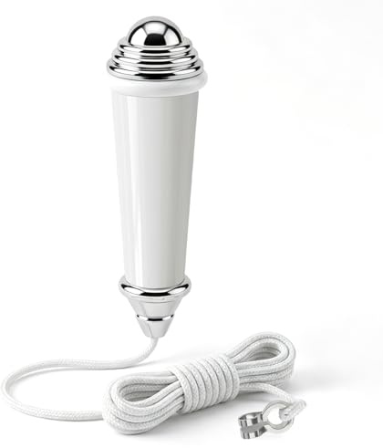 Nutfoam Bathroom Pull Cord Handle, Light Pulls for Bathroom with 150cm Extension, Durable Light Pull Cord Replacement, Smooth Easy Pull Design for Bathroom Light, Ceiling Fan and Toilet Switch