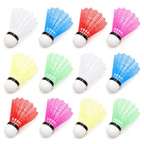 Herbst Federball, Badminton Bälle Set Nylon Badmintonbälle Langlebige