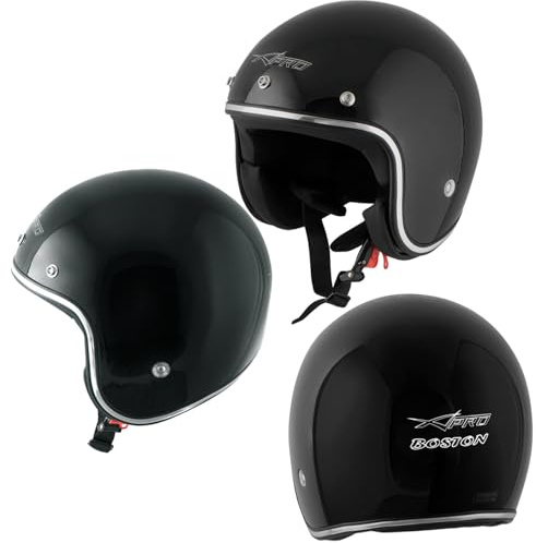Casco Moto Jet Omologato ECE 22-06 Nero custom scooter naked taglia L