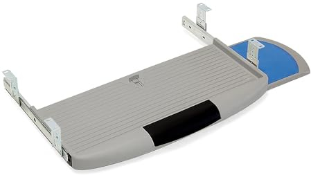 Emuca - Sliding keyboard shelf with auxiliar mouse tray, under desk keyboard tray