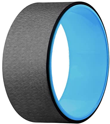 FFitness FSYC068N Yoga Wheel | Trainingsreifen für Yoga Pilates Aerobic Circle Roller 31 Zoll | Robuster ABS, schweißfest und rutschfest aus TPE (schwarz)